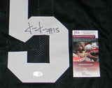 JOSH JACKSON AUTOGRAPHED IOWA HAWKEYES #15 BLACK JERSEY JSA