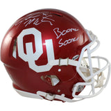John Mateer Autographed Oklahoma Sooners Pro Helmet Boomer Beckett WIT 58312