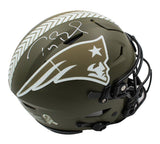 Tom Brady Signed New England Patriots Speed Flex Auth Salute to Service Helm