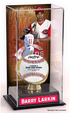 Barry Larkin Cincinnati Reds Hall of Fame Sublimated Display Case with Image