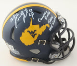 Mike Vanderjagt Signed West Virginia Mountaineers Speed Mini Helmet /Beckett QR