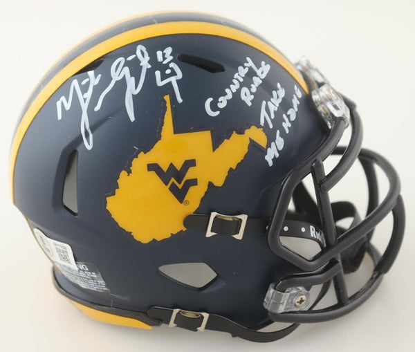 Mike Vanderjagt Signed West Virginia Mountaineers Speed Mini Helmet /Beckett QR