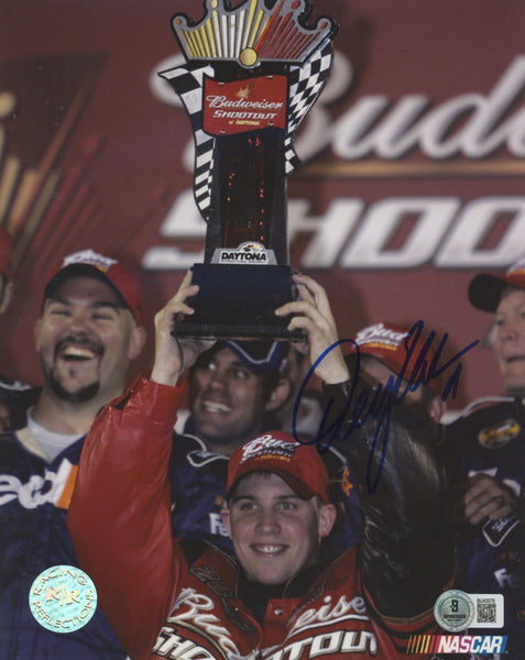 Denny Hamlin NASCAR Authentic Signed 8x10 Vertical Photo BAS #BU43578