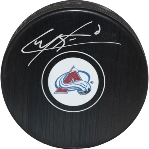 Cale Makar Autographed/Signed Colorado Avalanche Hockey Puck FAN 42821