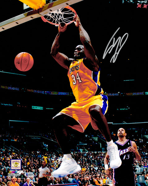 SHAQUILLE O'NEAL AUTOGRAPHED SIGNED 16X20 PHOTO LAKERS BECKETT WITNESS 232716