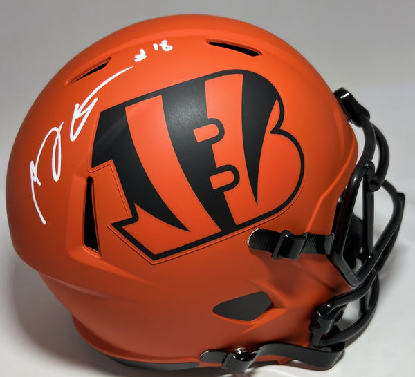 Bengals Receiver AJ GREEN Signed Full Size Replica RAVE Speed Helmet AUTO - BAS