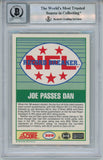 Joe Montana Autographed 1989 Score #329 Trading Card BAS 10 Slab 34636