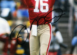 Joe Montana Signed San Francisco 49ers Unframed16x20 NFL Photo - Red Jersey Arms