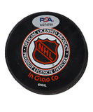 Yvan Cournoyer Signed Montreal Canadiens Hockey Puck (PSA) NHL H.O.F. 1982