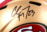 Christian McCaffrey Signed San Francisco 49ers F/S Speed Helmet- Beckett Holo
