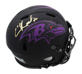 Ed Reed Signed Baltimore Ravens Speed Authentic Eclipse NFL Helmet