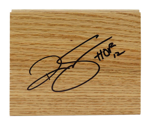 Ralph Sampson (Houston Rockets) Signed 5x6 Floor Piece w/HOF'12 - (SCHWARTZ COA)