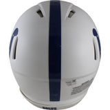 Peyton Manning Signed Indianapolis Colts Authentic Flt Wht Helmet Fanatics 49582