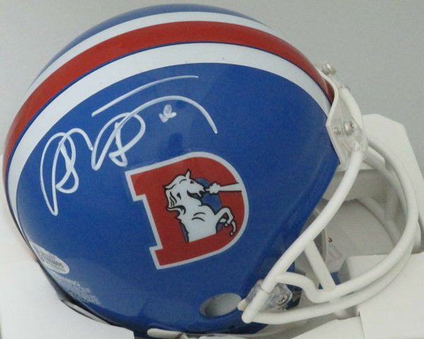 Broncos SHANNON SHARPE Signed Riddell Retro Mini Helmet AUTO - HOF - Beckett