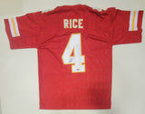 RASHEE RICE AUTOGRAPHED SIGNED PRO STYLE CUSTOM XL JERSEY JSA STICKER HOLOGRAM