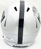 Davante Adams Signed Raiders Silver Full Size Speed Replica Helmet Beckett Wit