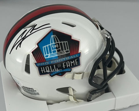 Packers CHARLES WOODSON Signed HALL OF FAME LOGO Mini Helmet AUTO - JSA