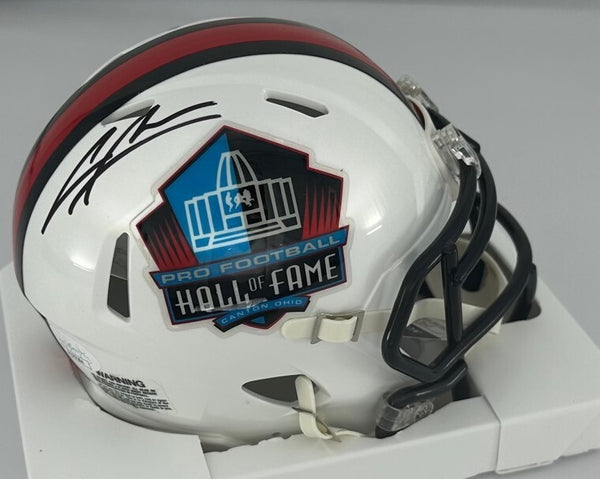 Packers CHARLES WOODSON Signed HALL OF FAME LOGO Mini Helmet AUTO - JSA