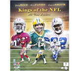 Brett Favre, Emmitt Smith & Jerry Rice Signed Unframed 20x24 Kings of NFL Photo