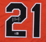 Austin Hays Signed Baltimore Orioles Pullover Jersey (Beckett) 2016 Draft Pick