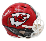 Patrick Mahomes & Tyreek Hill Signed Kansas City Chiefs Speed Auth Ripped Helmet