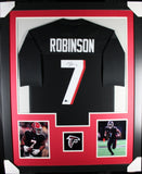 BIJAN ROBINSON (Falcons black TOWER) Signed Autograph Framed Jersey Beckett