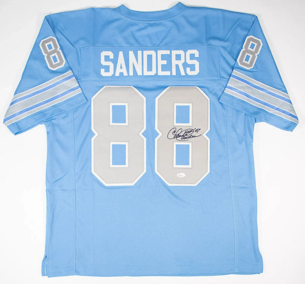 Charlie Sanders "HOF 07" Signed Detroit Lions Jersey (JSA COA) 7xPro Bowl T.E.