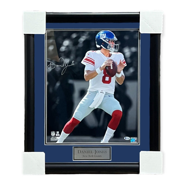 Daniel Jones Signed Autographed 16x20 Photograph Framed to 20x24 Beckett