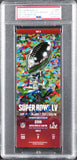 Tom Brady Signed 2021 Super Bowl LV Comm Ticket Stub Graded NM-MT 8 PSA/DNA Slab