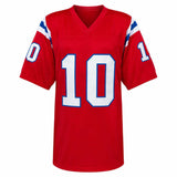 Mac Jones (PATRIOTS) Signed Red Custom Football Jersey - (BECKETT COA)