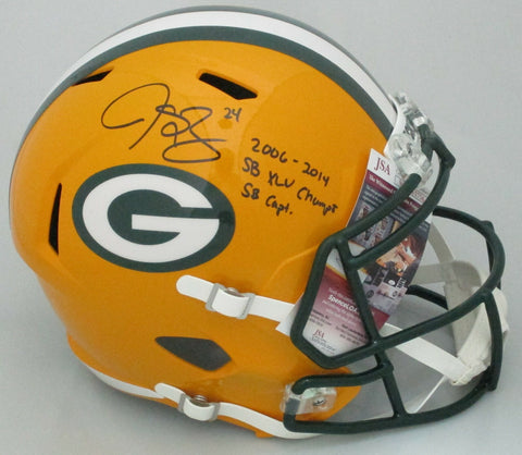 Packers JARRETT BUSH Signed Full Size Riddell Replica Speed Helmet AUTO w/Script