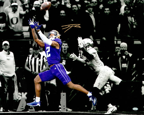 JA'LYNN POLK AUTOGRAPHED 16X20 PHOTO WASHINGTON VS. OREGON MCS HOLO 222059