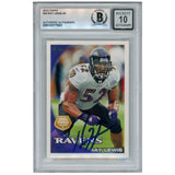 Ray Lewis Autographed/Signed 2010 Topps #25 Trading Card Beckett 52915