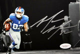 Mario Manningham Autographed 8x10 B&W Color Photo- JSA Authenticated