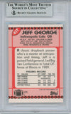 Jeff George Signed 1990 Topps Traded #41T Rookie Card Beckett Slab 35044