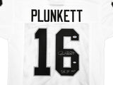 Oakland Raiders Jim Plunkett Autographed Signed White Jersey "SB XV MVP" PSA/DNA