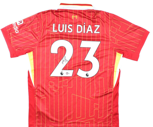 Luis Diaz Signed Liverpool FC Home Red Soccer Jersey #23 - Beckett Hologram