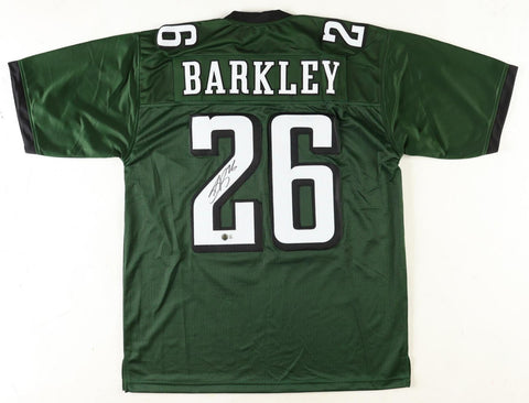 Saquon Barkley Signed Philadelphia Eagles Jersey (Beckett) 2018 #2 Overall Pk RB