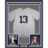 Framed Autographed/Signed Jazz Chisholm 35x39 Yankees Jersey Fanatics COA