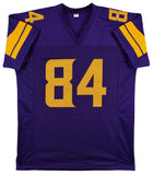 Randy Moss Authentic Signed Purple Color Rush Pro Style Jersey BAS Witnessed