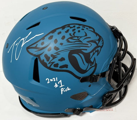 Trevor Lawrence Signed Rave Speed Authentic Jaguars Helmet #1 Pick Auto Fanatics