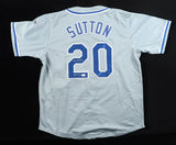 Don Sutton Signed Los Angeles Dodgers Road Jersey Inscribed "HOF 98" (JSA COA)