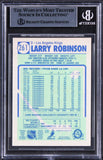 Kings Larry Robinson Authentic Signed 1990 O-Pee-Chee #261 Card BAS Slabbed