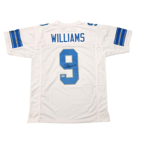 Jameson Williams Autographed Detroit Lions 2024 Pro Style White Jersey Beckett
