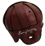 Larry Kelley HOF Signed/Inscribed Yale Mini Leather Football Helmet JSA 213362