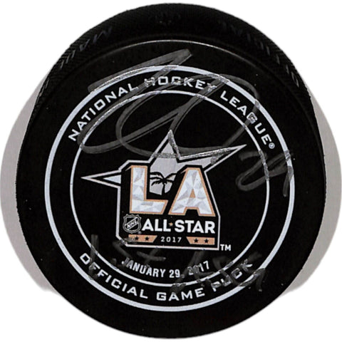 Nate MacKinnon Signed Colorado Avalanche '17 ASG Insc. Hockey Puck JSA 43456