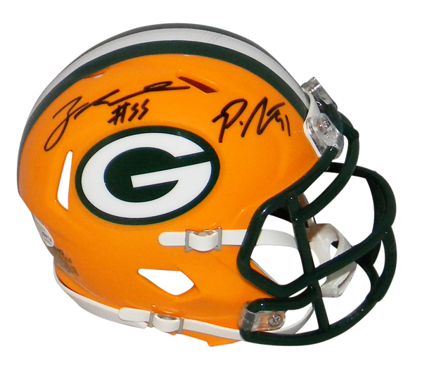 PRESTON & ZA'DARIUS SMITH SIGNED GREEN BAY PACKERS SPEED MINI HELMET BECKETT