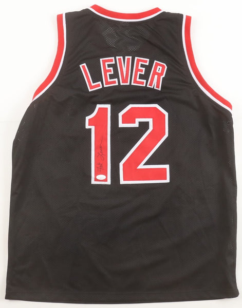 Lafayette Fat Lever Signed Portland Trail Blazers Black Jersey (JSA) 2xAll Star