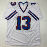 Autographed/Signed Gabriel Gabe Davis Buffalo White Football Jersey Beckett BAS