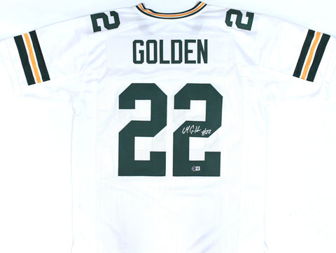 Matthew Golden Autographed White Pro Style Jersey - Beckett W Hologram *Silver